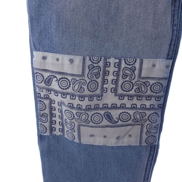Hollister Sz 1R Ultra High Rise Mom Jean Vintage Stretch Patch Distressed Jeans - Picture 8 of 14